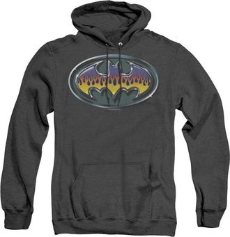 Gildan Batman Hot Rod Shield Adult Heather Hoodie / Hooded Sweatshirt