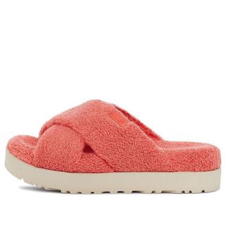 UGG (WMNS) UGG Fuzz Sugar Terry Cross Slide Pink 1126385-PBLSS
