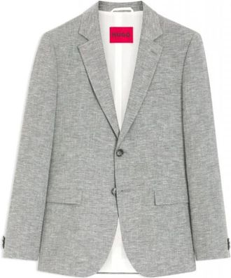 HUGO BOSS Jasjes > Blazers - Heren - Blazers - Grijs - M - Leer - Jassen