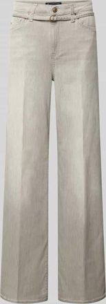 Raffaello Rossi Raffaello Rossi Wide Leg Jeans mit Gürtel Modell Sventy B in Hellgrau, Größe 46