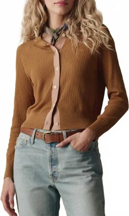 The Great. The Dainty Cardigan In Suntan