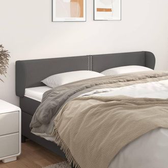 vidaXL Cabecero De Cuero Sint&eacute;tico Gris 203x23x78/88 Cm Vidaxl