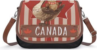 Generic Canadian Beaver Crossbody Bags for Women Shoulder Messenger Bag Purse Handbags