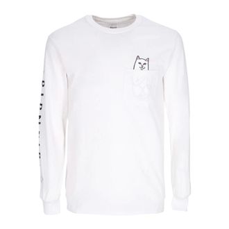 Ripndip Long Sleeve T-Shirts, male, White, XL, Lord Nermal Long Sleeve Tee