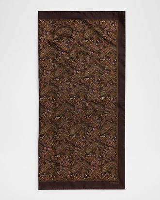 Saint Laurent Paisley-Print Silk Scarf