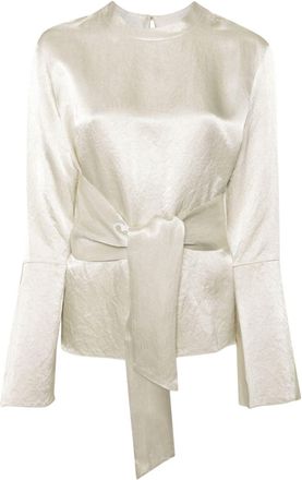 Nanushka Ilone blouse - women - NAIA Cellulosic Fiber - M - Neutrals