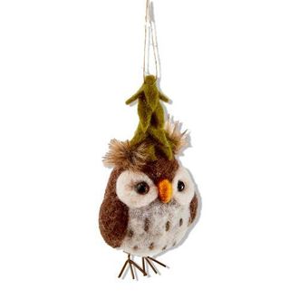 Tag Multicolor Owl and Tree Wool Christmas Ornament Decoration in Multicolored at Nordstrom