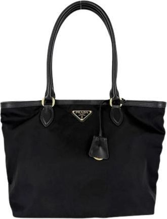 Prada Pre-owned Vintage Tote Bag - Dames - Vintage Shopper - Zwart - ONE Size - Nylon - Vintage