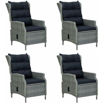vidaXL Juego De Comedor Para Jard&iacute;n De 5 Piezas Gris Claro Vidaxl