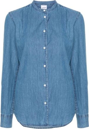 Aspesi Shirts - Dames - Spijkeroverhemden - Blauw - XS - Leer - Overhemden