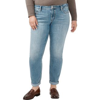 Silver Jeans Co Boyfriend Jeans in Indigo at Nordstrom, Size 22W X 29