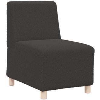 vidaXL Vidaxl - Sill&oacute;n Sin Brazos De Sof&aacute; Gris Oscuro 55 Cm Tejido Imitaci&oacute;n Lana Rizada