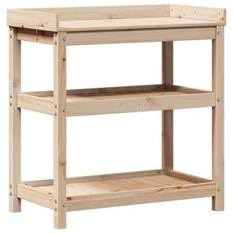 vidaXL Vidaxl - Mesa De Plantaci&oacute;n Con Estantes Madera Pino 82,5x45x86,5 Cm