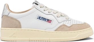 Autry Low-Top Sneakers With Hybrid Leather Design And Metallic Accent