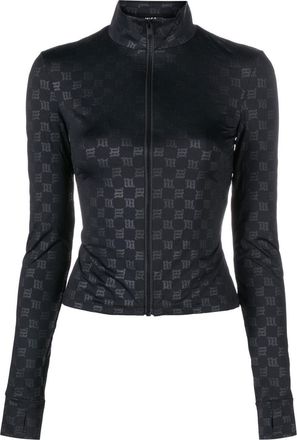 Misbhv Lara logo-print top - women - Polyamide/Spandex/Elastane - L - Black