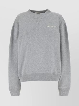 Tシャツ・カットソー MiuMiu | Merino wool crew-neck sweater Miu Miu: Women's Crewneck Sweater (Navy) | DSMNY E-SHOP