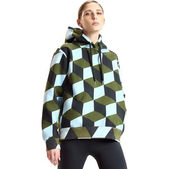 Cynthia Rowley Printed Hoodies in Geo Green/blue Combo at Nordstrom, Size X-Small