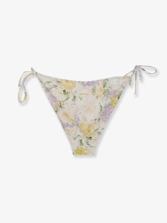 MC2 Saint Barth Lemony Flower Print Bikini Bottom - Yellow