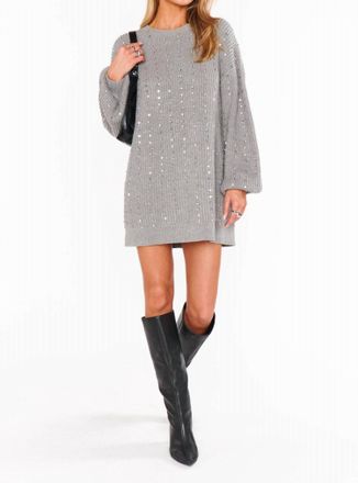 Show me your Mumu Social Sweater Dress In Silver