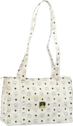 MCM Pre-owned Tote Bag - Dames - Vintage Shopper - Wit - ONE Size - Leer - Vintage