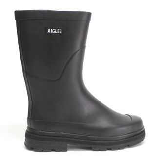 Aigle Mid Rain Rubber Womens Slip On Boots - Noir - Size:UK 5.5