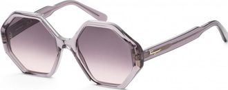 Ferragamo Womens 55mm Crystal G Sunglasses SF1070S-057-55 - Grey - One Size