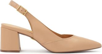 Kazar Beige pumps op een comfortabele hak - Dames - Pumps - Beige - 36 EU - Leer - Schoenen