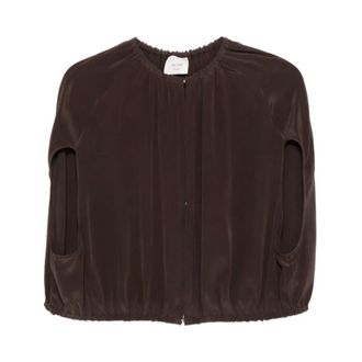 Alysi Blouses, female, Brown, Size: XS Cappa