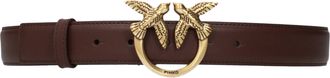 Pinko Pinko Damess Riem Bruin Leer