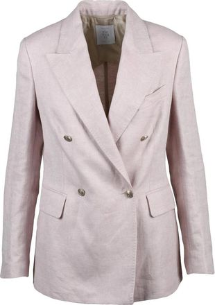 Eleventy Pink Women Linen Double-Breasted Jacket