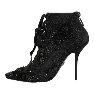 Dolce & Gabbana Short Boots - female - Dolce & Gabbana - Heeled Boots - Black - 4 1/2 UK - Shoes