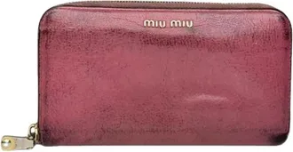Miu Miu Pre-owned Wallets, female, Purple, Size: ONE SIZE Pre-owned Leather Wallet
