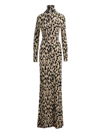 Brandon Maxwell Camille leopard-print dress - Neutrals