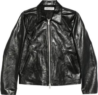 Our Legacy Stijlvolle Mini Jas voor Mannen - Dames - Leren en Su&egrave;de Jassen - Zwart - S - Jassen