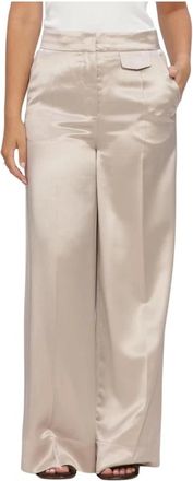 Kudibal Copenhagen Broeken, Dames, Beige, S, Danja Wijde Broek