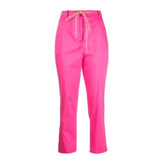Patrizia Pepe Patrizia Pepe, Cropped Trousers, female, Pink, Size: XS Essential Cropped Trousers
