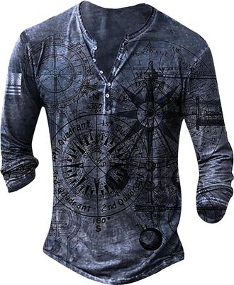 Generic Mens Casual Shirts Sale Clearance Mens Fashion Casual Front Placket Basic Long/Short Sleeve Henley T-Shirts Tops Hoodie Sweatshirts for Men UK Bottomi