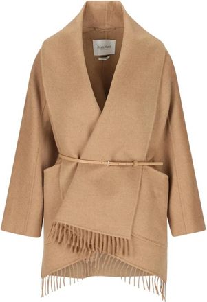 Max Mara Mxmabilita Coat - Dames - Jas met riem - Beige - S - Wol - Jassen