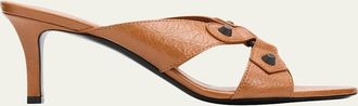Balenciaga 70mm City Arena Leather Mule Sandals