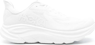 Hoka One One White Logo Clifton-10 Sneakers