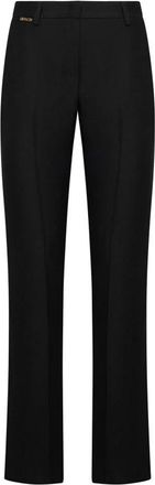 Silvian Heach Rechte broek met normale taille - Dames - Wijde Broeken - Zwart - XS - Polyester - Broeken