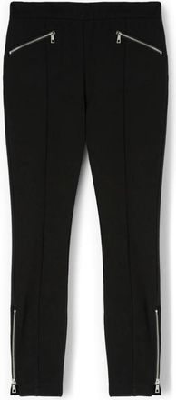 Motivi Slim-fit broek in Milano Rib - Dames - Vrijetijds broeken - Zwart - 4XS - Leer - Broeken