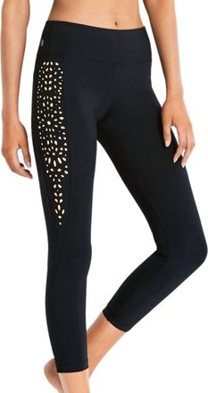 Seafolly Temple Lasercut Legging In Sea Black