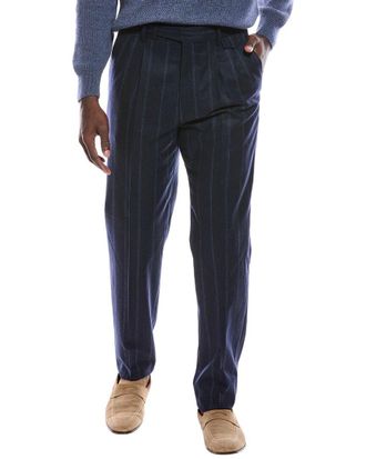 Brunello Cucinelli Leisure Fit Wool, Silk, & Cashmere-Blend Pant