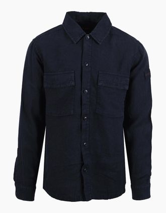 HUGO BOSS Mens Boss Orange BOSS LOCKY SHIRT DARK BLUE - Navy - Size: 40