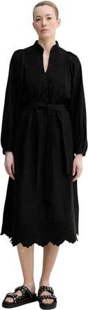 Munthe Fonxo Jurk - Dames - Casual kleedjes - Zwart - XS - Katoen - Kleedjes