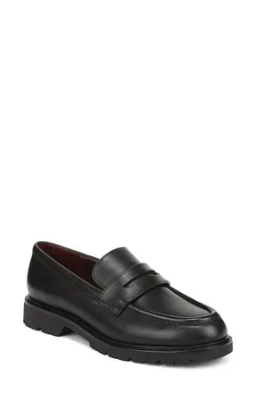 Vince Siena Lugged Penny Loafer in Black at Nordstrom, Size 9.5