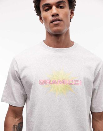 Gramicci T-shirt con stampa grafica grigio m&eacute;lange
