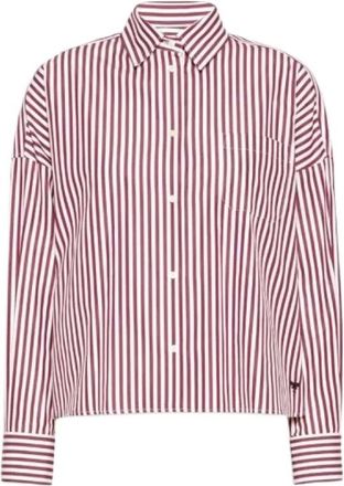 Max Mara Katoenen Poplin Blouse Shirt - Dames - Blouses & Shirts - Veelkleurig - Maat: M Katoen