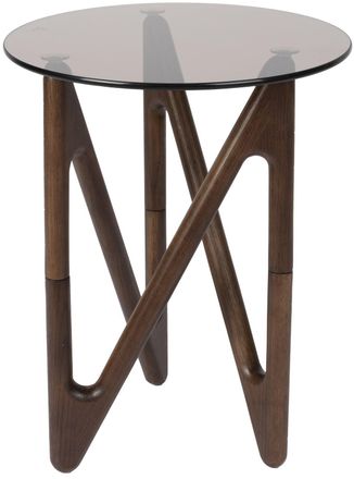 Dutchbone Design Beistelltisch Naia &oslash; 40x50 cm, Nussbaum